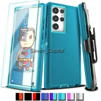 $12.99 • Buy Shockproof Case For Samsung Galaxy S23 S23+ Plus S22 S22 Ultra Cover + Belt Clip