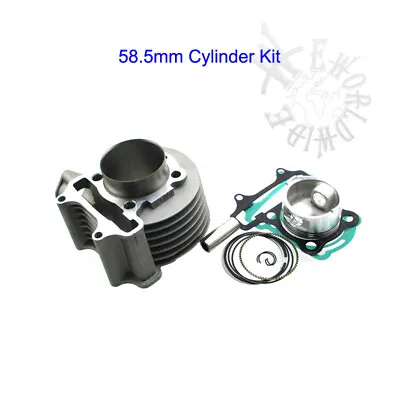 58.5mm Big Bore Cylinder Kit For Chinese GY6 150cc To 155cc Scooter Moped 157QMJ • $59.95