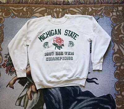 Vintage 1987 Michigan State Big Ten Champions Sweatshirt - Size S • $50