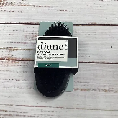 Diane Men 100% Boar Military Wave Oval Brush Black Soft Bristle D8167 • $9.99