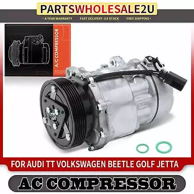 AC Compressor With SD7V16 Compressor For Audi A3 TT VW Beetle Golf Jetta Seat • $108.99