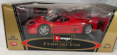 1:18 Ferrari F50 B Burago Die Cast Gold Collection 1995 - Read Description • $43.60