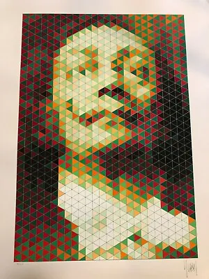 Yvaral (Jean-Pierre Vasarely)  Face Of Dali #4  1977 Print Sign & Numbered COA • $2499.99