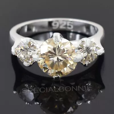 Certified 3Ct Diamond Band Ring 925 Silver-Great Luster! VIDEO • $49.99