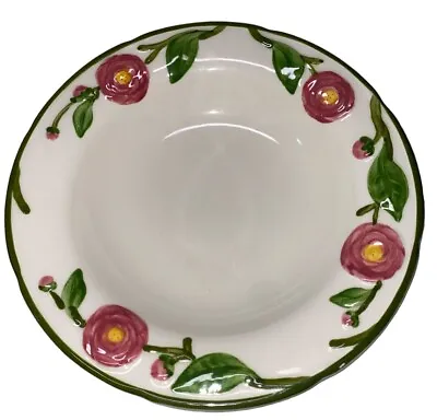 VTG Set Of 2 “Camellia” Poppy Trail By Metlox Soup Bowl 8 5/8  With Green Rim • $24.99