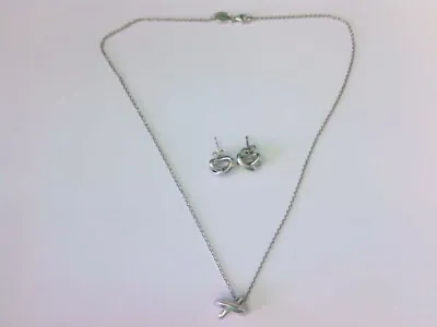 Vintage Movado Sterling Silver  X  Pendant/Chain & Earrings. BUY NOW! • $179