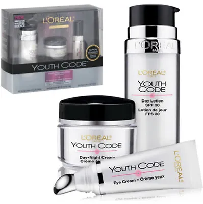 L'Oreal Youth Code Day/Night/Eye Face Anti Aging Cream Value Kit Men/Women • £18.10