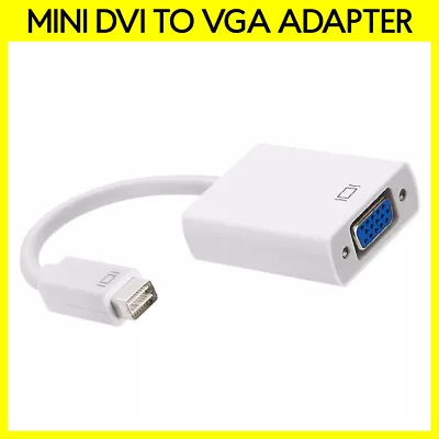Mini DVI To VGA Adapter DVI Mini Male To VGA Female Video Converter 6 Inch Cable • $8.99