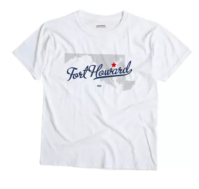 Fort Howard Maryland MD T-Shirt Baltimore City MAP • $18.99