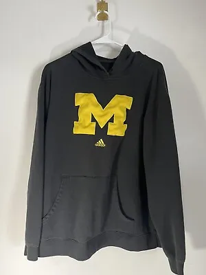 Adidas Michigan Wolverines XL Black Hoodie Cotton   • $17.50