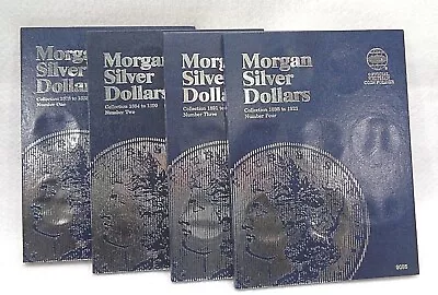 Set Of 4 - Whitman Morgan Silver Dollars Coin Folders Number 1-4 1878-1921 Book • $27.25