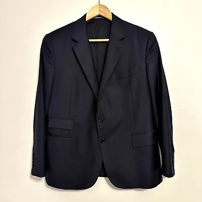 RRP $2795 RALPH LAUREN PURPLE LABEL Blue Wool Mens Blazer Hand Tailored Italy 48 • $199.50
