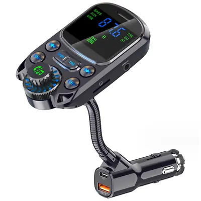 Bluetooth 5.3 Car FM Transmitter MP3 Player Hands Free Kit USB PD Fast Charger • $22.40