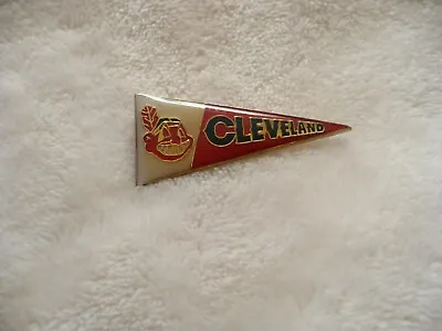 Le- Mlb Vintage Cleveland Indians Pennant Metal Pin (#16297) • $71.25