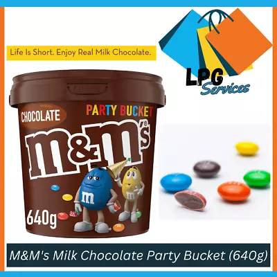 M&M's Milk Chocolate Party Size Bucket (640g) | FAST AND FREE SHIPPING NEW AU • $14.25