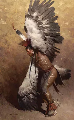 Z. S. Liang EAGLE DANCER POTAWATOMI GicleeCanvas #35/35 • $795