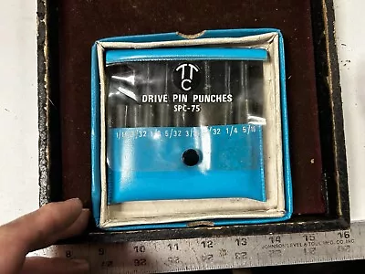 MACHINIST TOOLS LATHE MILL Machinist Drive Pin Punch Es In Case And Box • $10.50