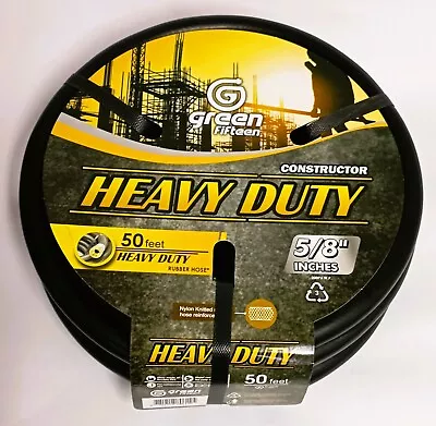 5/8  Heavy Duty 50 Feet CONSTRUCTOR Hose With HD Couplings NEW • $36.99