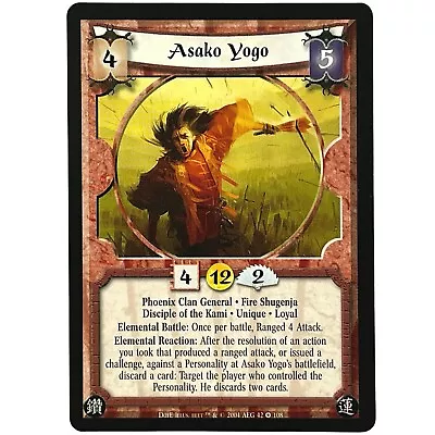 ASAKO YOGO Personality Phoenix Legend Five Rings L5R Dawn Of The Empire NM • $4.99