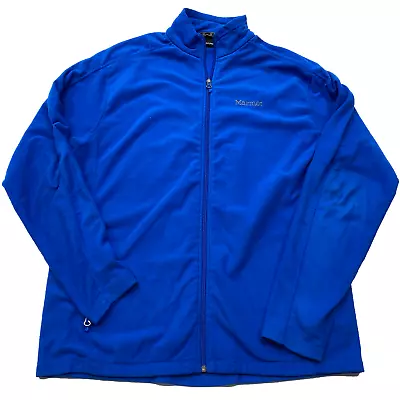 Marmot Mens Full Zip Fleece Jacket Style K900904 Zip Pockets Blue - Size 2XL • $13.65