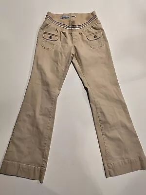 Old Navy Maternity-Stretch-Small-Pants- Khaki Tan-Cotton Blend-Pockets • $14.02