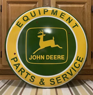 John Deere Metal Sign Parts Service Equipment Vintage Style Tractor Wall Decor • $85