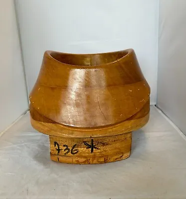 Millinery Wooden Hat Block Brim Size 22.5  • $177