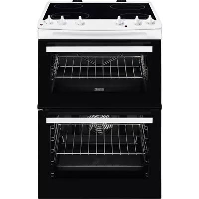 Zanussi ZCV66050WA Electric Cooker With Double Oven - White • £579