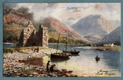£3 • Buy Tucks Oilette Art  Postcard #7539 Scotland Isle Of Arran Loch Ranza  H B Wimbush