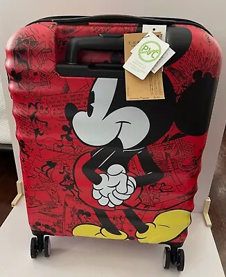 American Tourister 21  Disney Mickey Mouse Spinner Carry On Hard Luggage $105 • £43.39