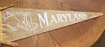 Maryland Pennant Felt Vintage • $32