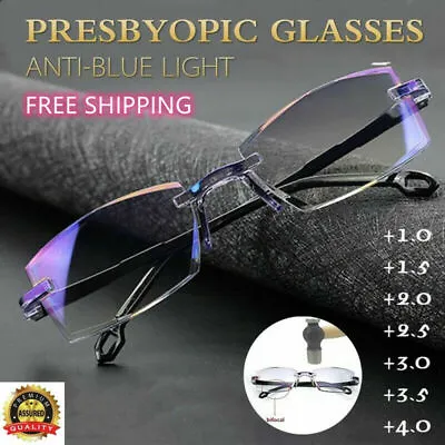 $10.55 • Buy Anti-blue Progressive Sapphire High Hardness Reading Glass Far And Near Dual-Use