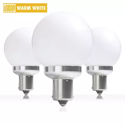 3 Pack Warm White Interior Vanity LED 12 Volt RV Light Bulb BA15s 1156 3000K • $15.99