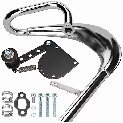 Chrome Exhaust Pipe Muffler Kit For 80cc 2-Stroke YD100 PK80 Motorized  Bicycle • $61.82