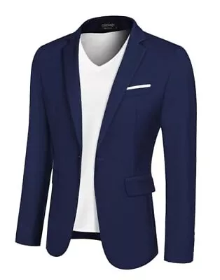  Men's Slim Fit Casual Blazers Lightweight Sport Coats One X-Small Navy Blue • $95.18