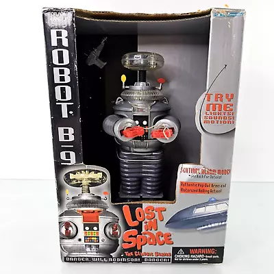 LOST IN SPACE B9 Robot Classic Series Lights Sound Motion Trendmasters 1997 NEW • $54.98