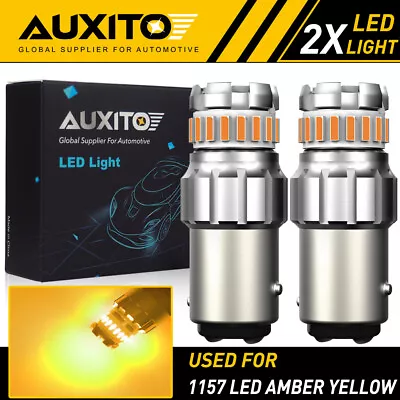 2X AUXITO 1157 Amber Yellow LED Turn Signal Parking Light Bulb Error Free EOA • $11.99