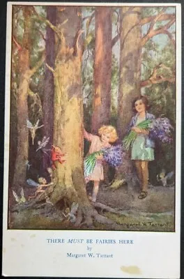  There Must Be Fairies Here  Woodland Scene Margaret Tarrant In Arcardy PC • £1.50