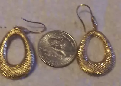 Vintage Gold Toned Wire Earrings  Bay5 • $7