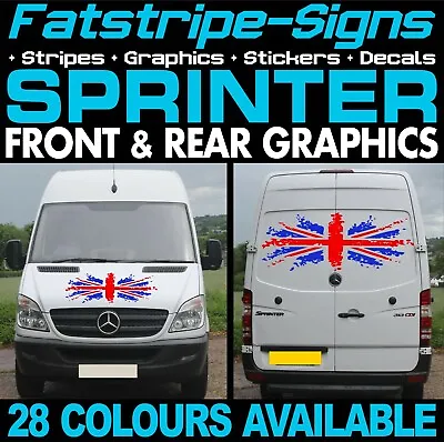 To Fit MERCEDES SPRINTER GRAPHICS STICKERS STRIPES CAMPER VAN MOTORHOME LWB XLWB • £59.99