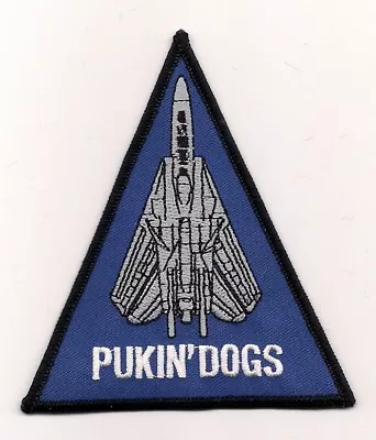 USN VF-143 PUKIN' DOGS F-14 Triangle Aircraft Patch F-14 TOMCAT FIGHTER SQN • $5.99