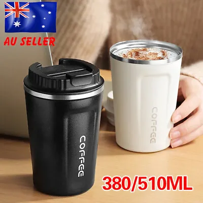 $13.99 • Buy AU Insulated Coffee Mug Vacuum Travel Cup Thermal Stainless Steel Flask Reusable