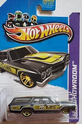 Hot Wheels '70 Chevelle SS Wagon HW Showroom 2013 #248 MOONEYES  Black  • $4.99