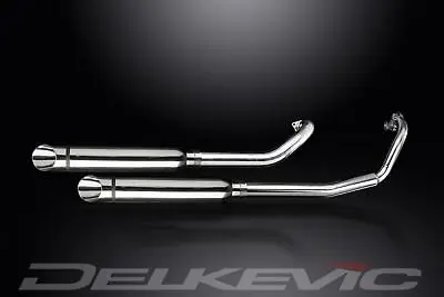 Delkevic Full 2-2 16  Slash Cut Stainless Muffler - Yamaha V-Star 650 - 97-05 • $475.99