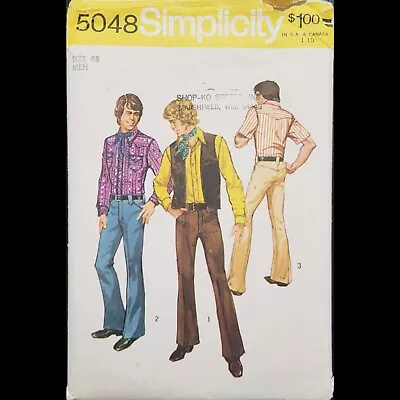 Vintage Simplicity Men's Shirt/Vest/Pants Pattern #5048 Size 48 CUT • $8.99