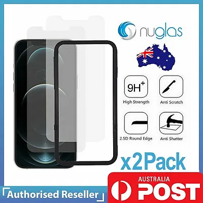 $8.95 • Buy 2x Screen Protector Nuglas Tempered Glass For IPhone ALL Models With Applicator