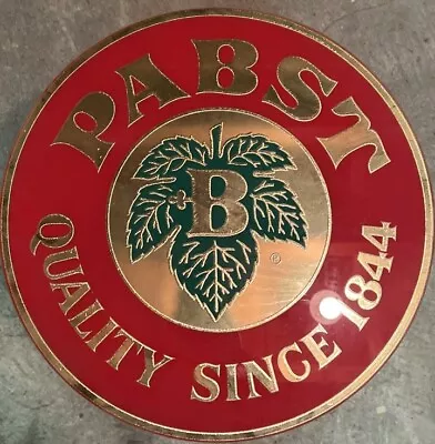 PABST Blue Ribbon Beer ROUND Wall Sign  BEECO MFG Co. • $145