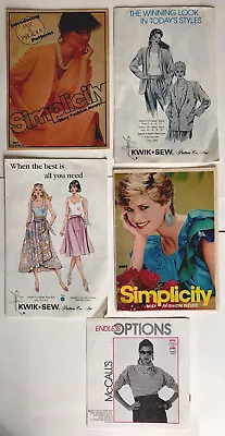 5 Vintage McCall’s Kwik Sew Simplicity Fashion News Flyer Catalog Ads  Pattern • $9.99