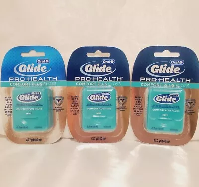 (3) Oral-B Glide LOT PRO-HEALTH Comfort Plus Mint Floss Oral B Dental Teeth Bulk • $22.36