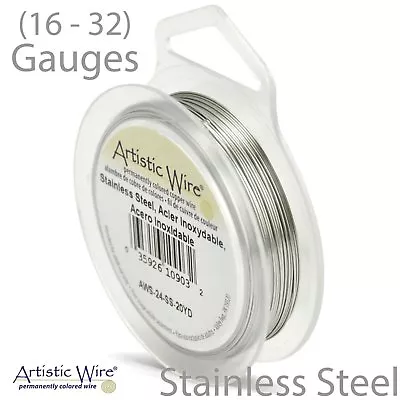 Stainless Steel Tarnish-Resistant Artistic Wire - Round Craft Wire (16-32 Gauge) • $7.39